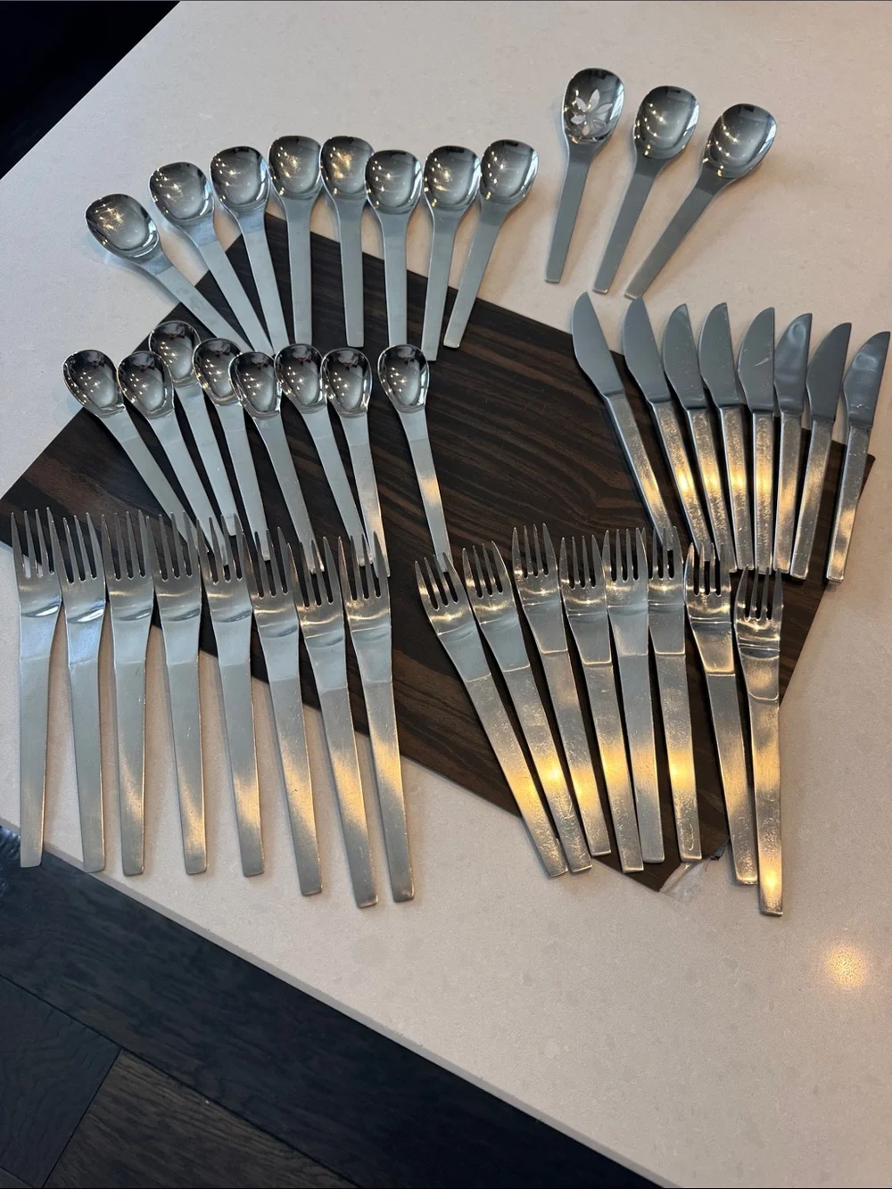 Dalia Stainless Steel Cutlery Set - Silver Flatware Collection 20/12. 8 pc